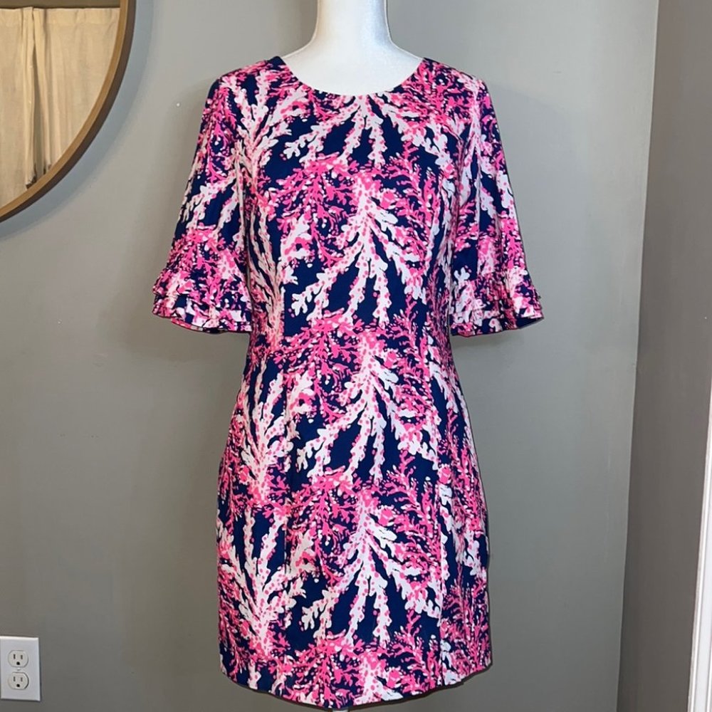 EUC Lilly Pulitzer Fiesta Blue/Pink Dress Size 8